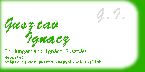 gusztav ignacz business card